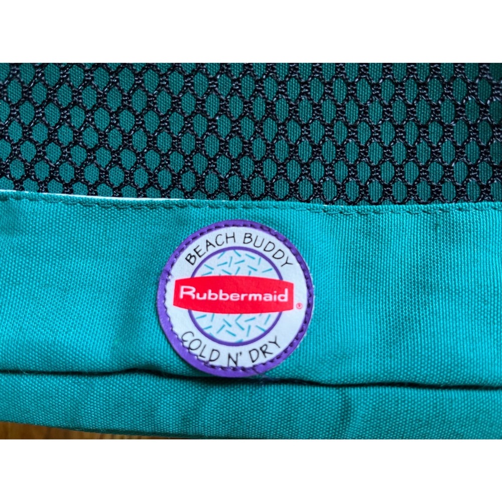 Vintage 1993 Rubbermaid Beach Buddy Insulated Cooler Mesh Tote Bag Retro - Picture 11 of 14